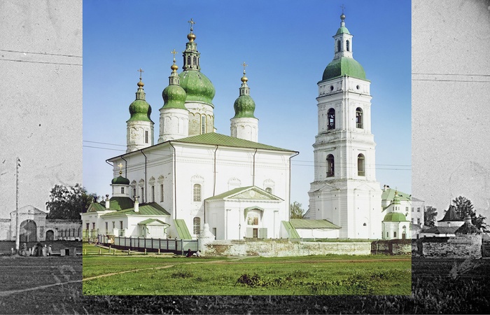 Успенский кафедральный собор в г. Тобольске с запада.